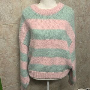 Veto Moda green and pink sweater.